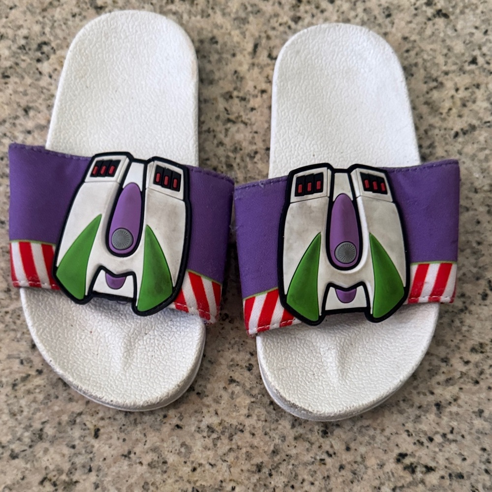 Disney Buzz Lightyear Purple and Green Space Hero Sandals